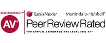 AV Distinguished | LexisNexis | Martindale-Hubbell | Peer Review Rated For Ethical Standards and Legal Ability